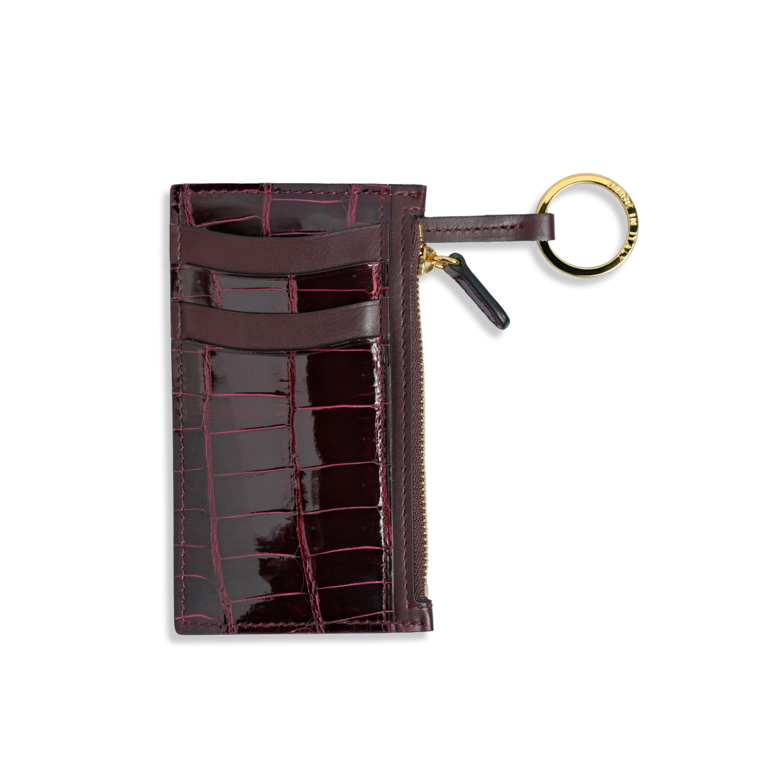 Porte cartes zip alligator