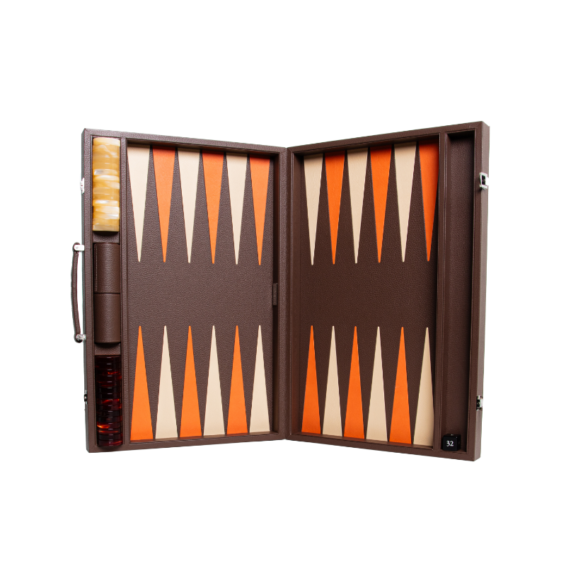 Backgammon cuir
