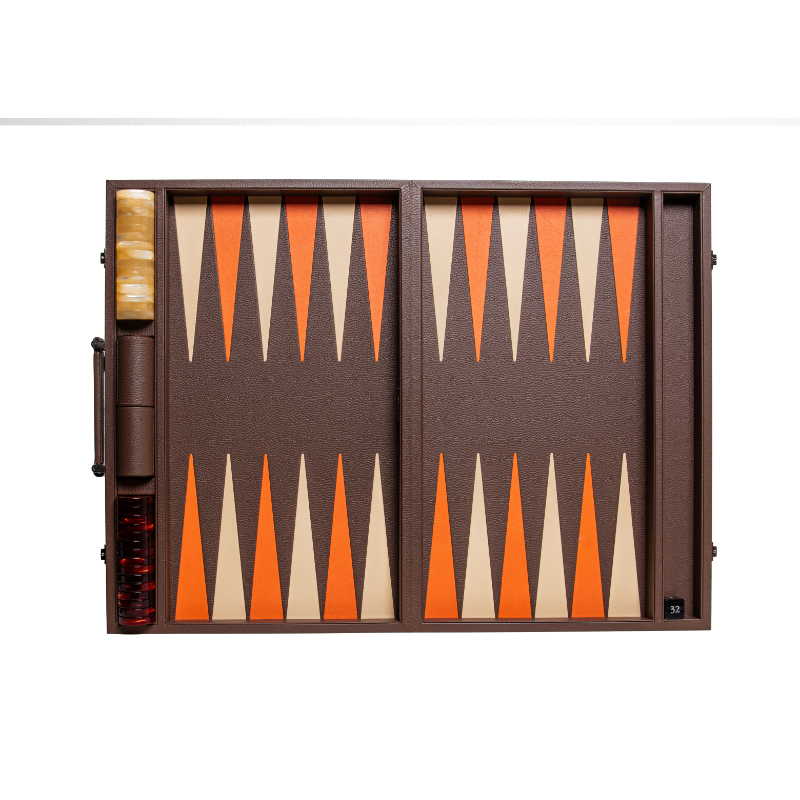 Backgammon cuir